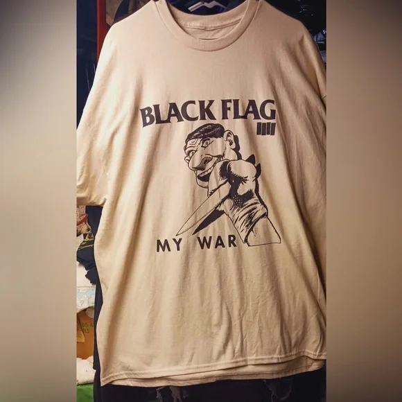 - Black Flag My War Raymond Pettibon shirt Sand/Tan *Rare* 2XL OfficialSST… - Picture 3 of 6